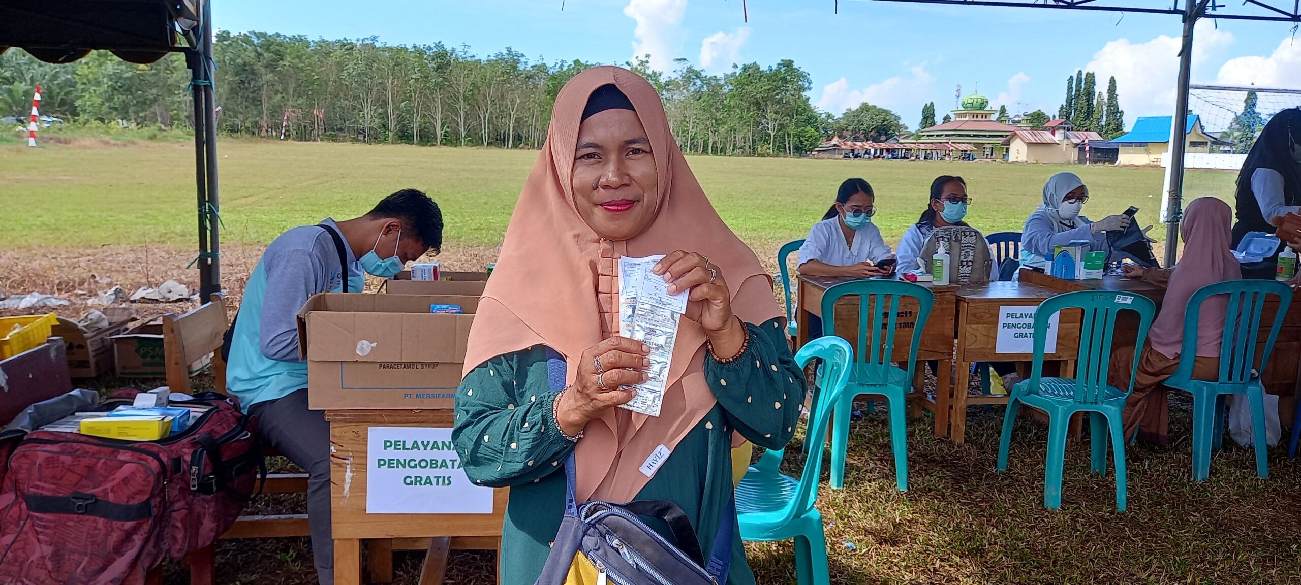 Warga Sungai Riam Rasakan Manfaat Berobat  Gratis
