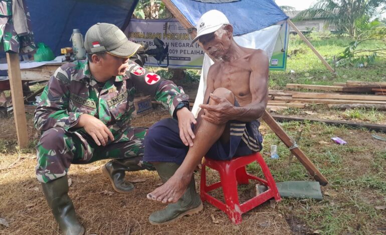 Tumbuhkan Jiwa Nasionalisme, Satgas TMMD Berikan Penyuluhan Wasbang
