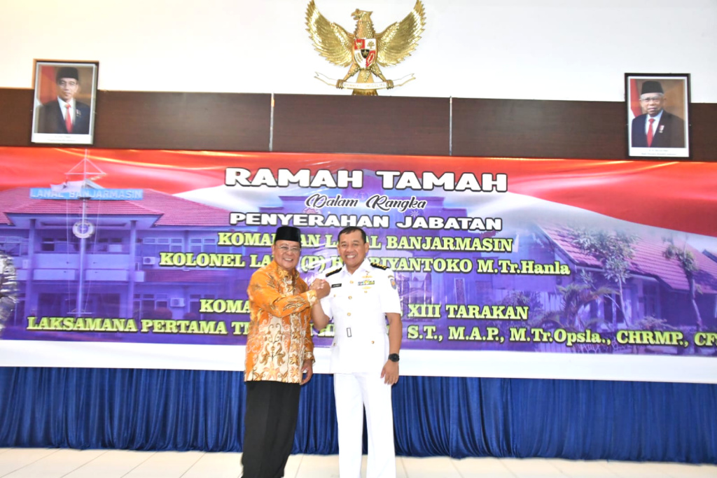 Paman Birin Hadiri Penyerahan Jabatan Danlanal Banjarmasin
