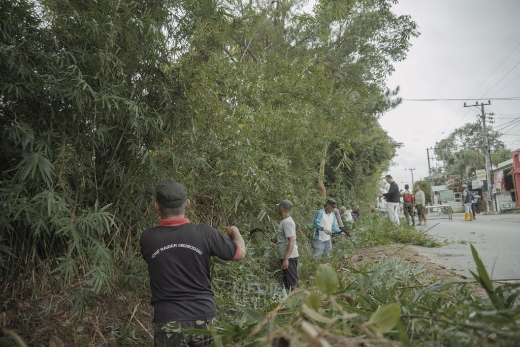 Antisipasi Cuaca Ekstrim,Puluhan Warga Syamsudin Noor dan Laura Gotong Royong Peremajaan Pohon