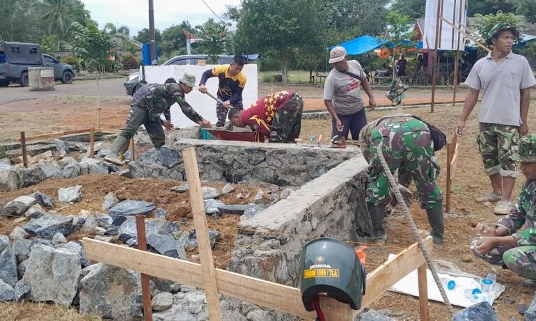 Pembangunan Pos Kampling, Di Targetkan 10 Hari Rampung
