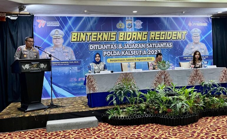 Tingkatkan SDM Untuk Pelayanan Kepada Masyarakat, Subdit Bupati Ditlantas Polda Kalsel Gelar Binteknis
