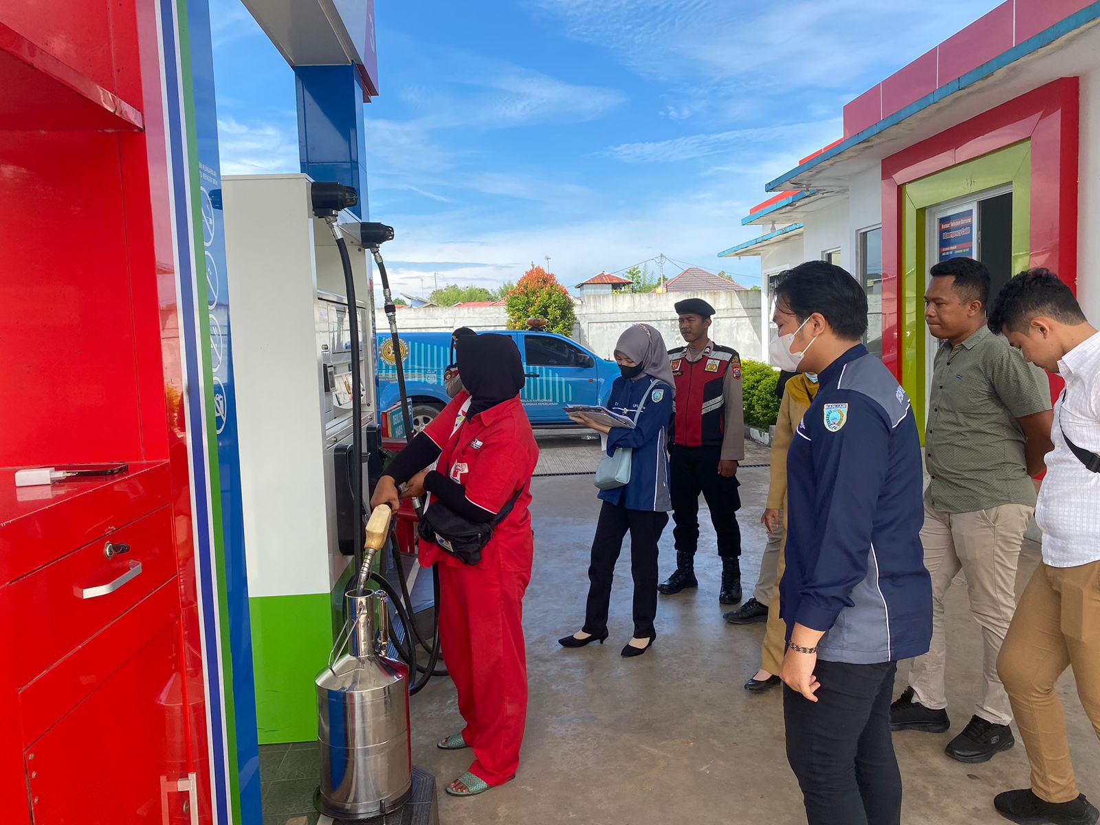 DKUMPP dan Polres Banjar Awasi Operasional SPBU Jelang Ramadhan