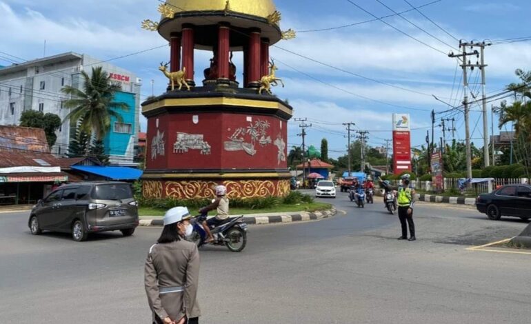 Tahun Baru 2023 Lintas di Kota Pelaihari Ramai Lancar