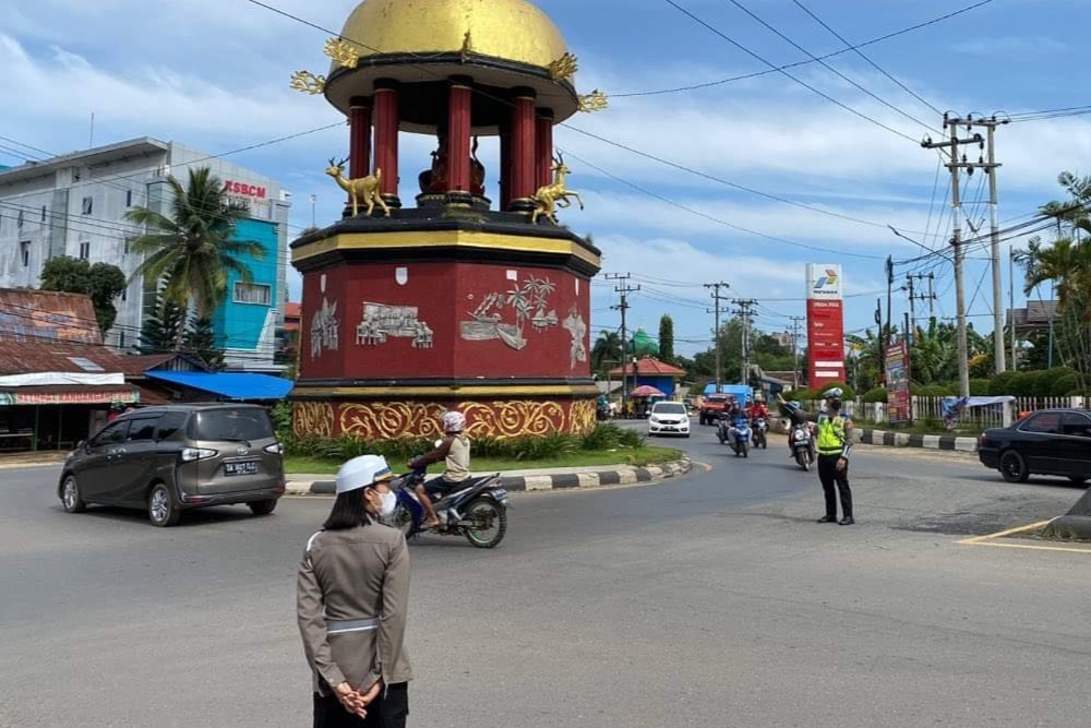 Tahun Baru 2023 Lintas di Kota Pelaihari Ramai Lancar