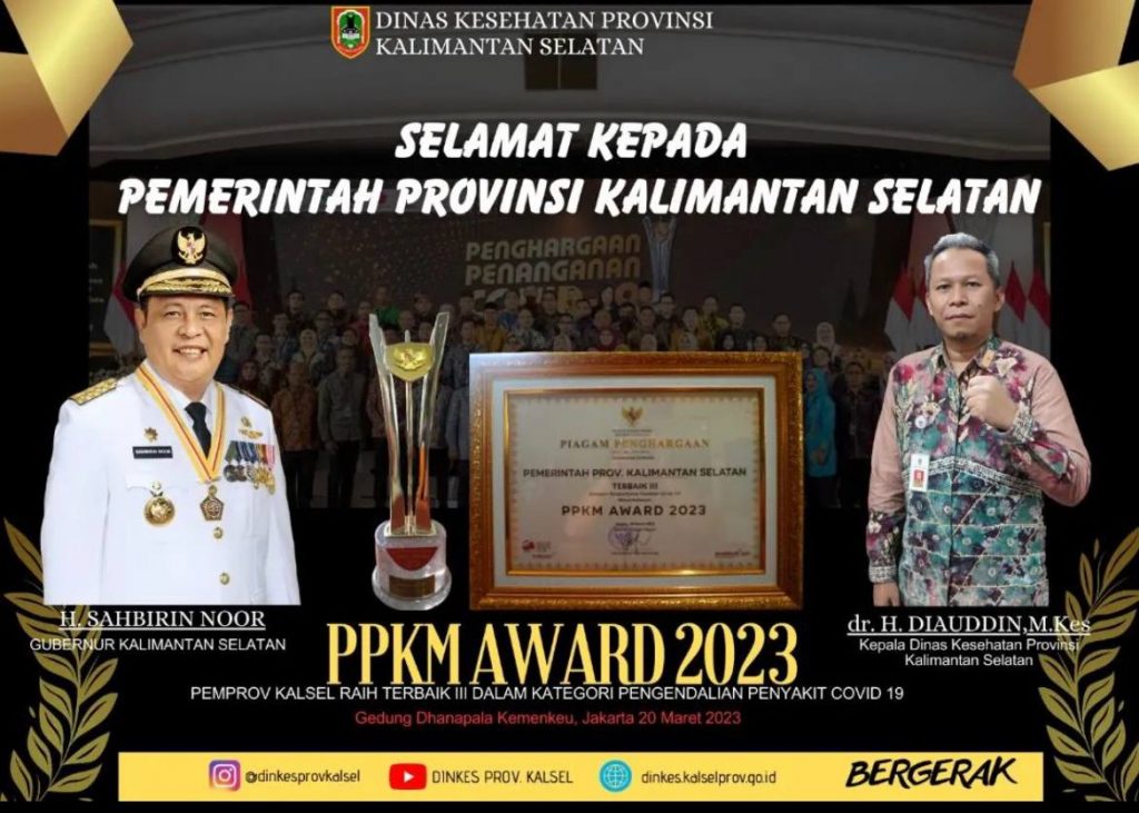 Kalsel Raih PPKM Award Dalam Penanganan Covid-19