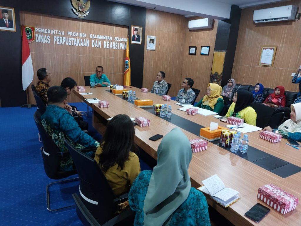 Lemhanas RI Kunjungi Dispersip Kalsel , Untuk Studi Banding Arsiparis