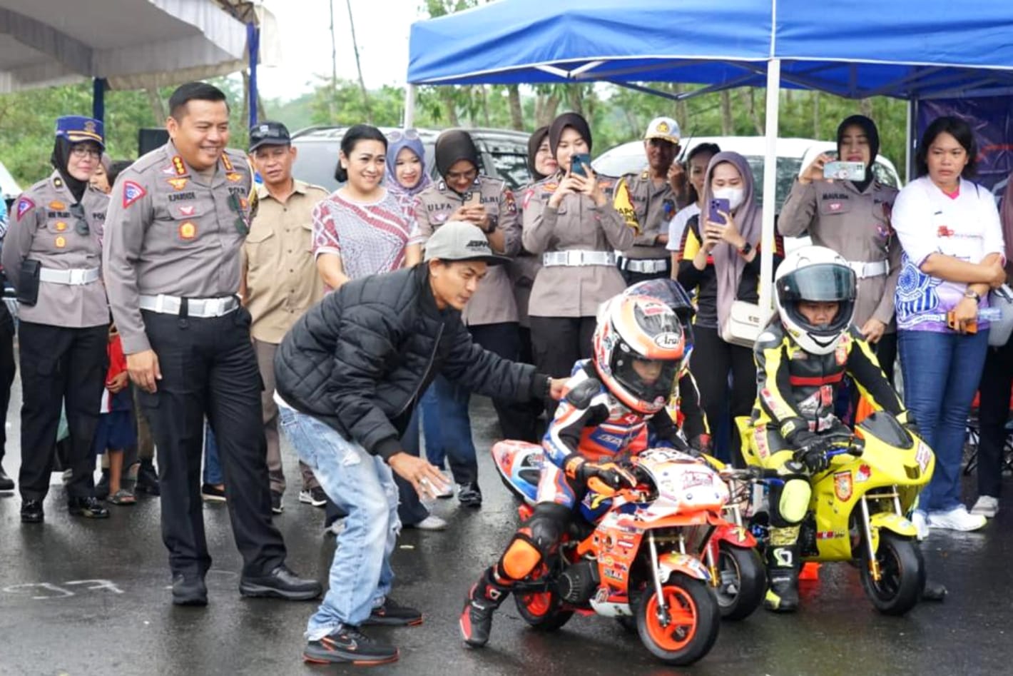 Sosialisasi Dampak Balap Liar, Ditlantas Polda Kalsel dan IMI Gelar Sunday Race