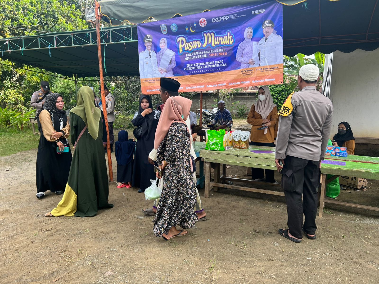 Jaga Stabilitas Harga Pangan, DKUMPP Banjar Gelar Pasar Murah Di Desa Mangkauk