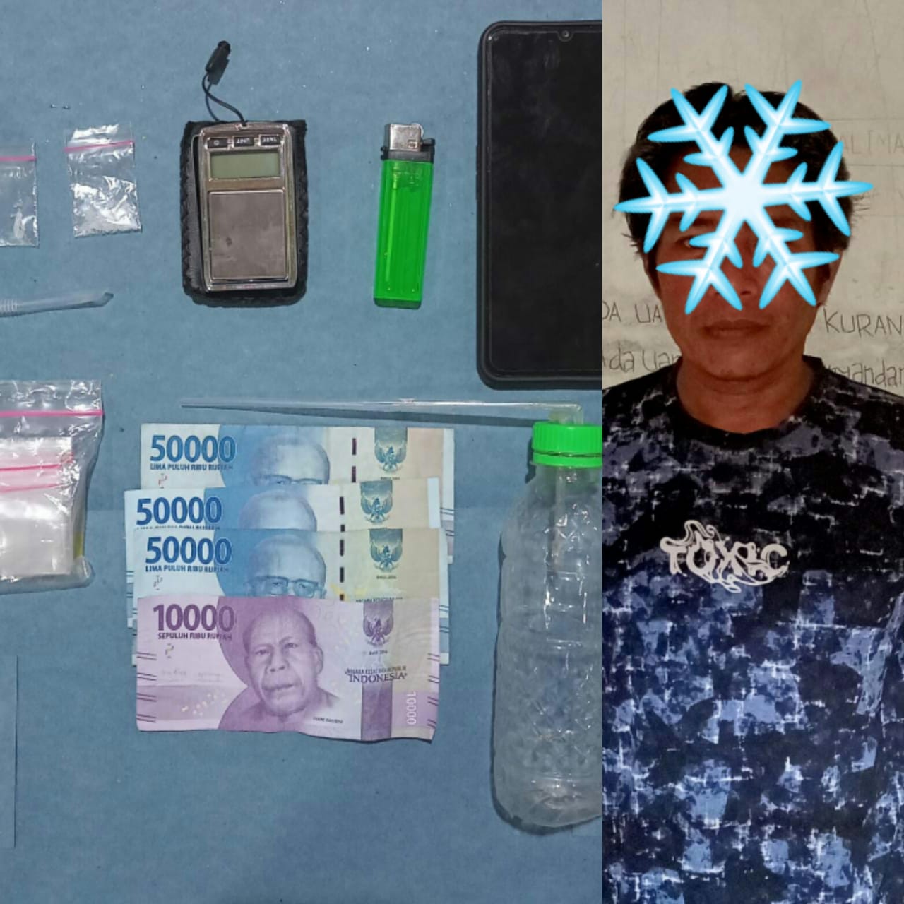 Saat Digerebek, Sabu Warga Kelayan Ini Ditemukan Berhamburan
