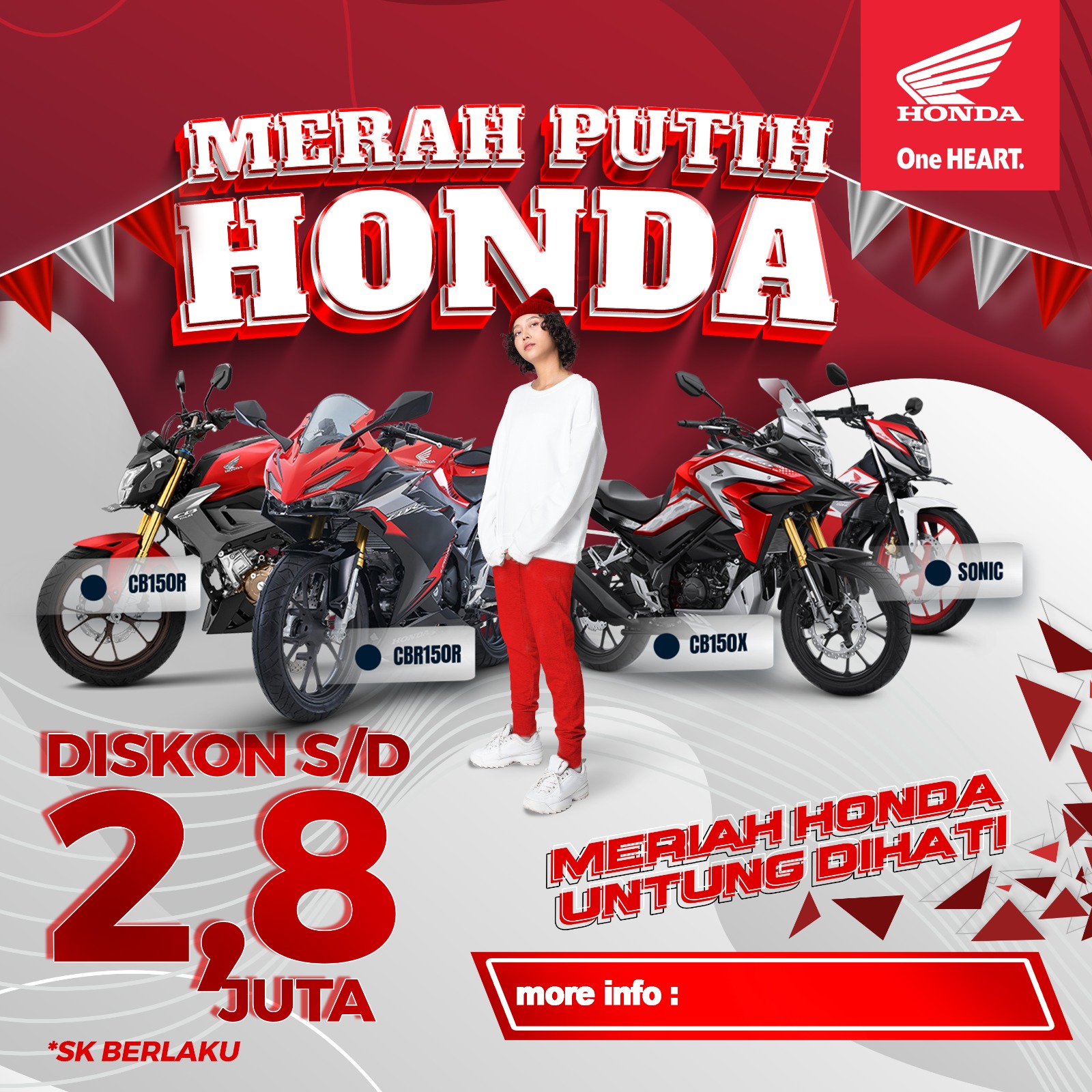 Trio Motor Hadirkan Program Spesial âMerah Putih HondaâMeriah Honda Untung di Hatiâ?