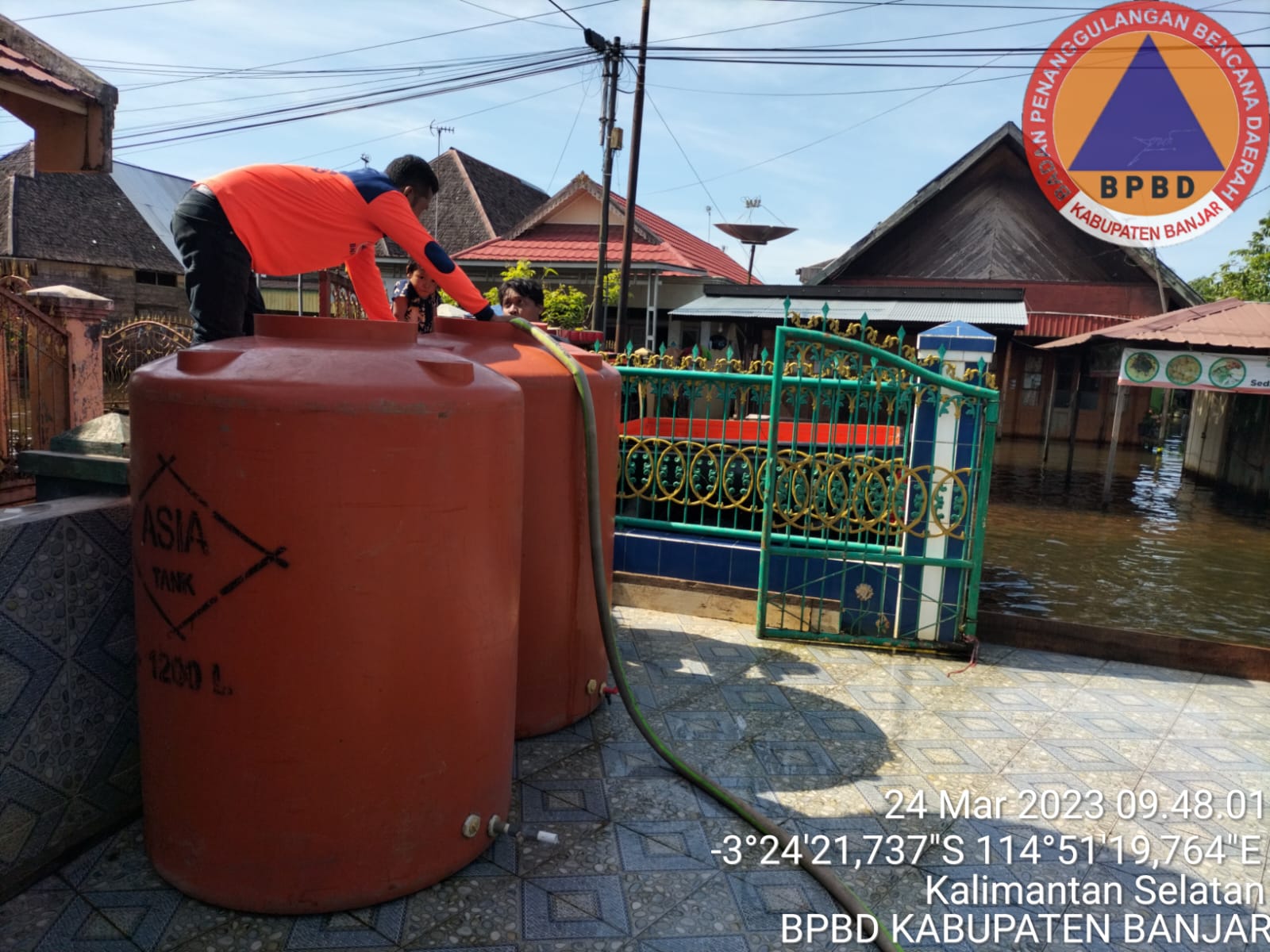 Masih Tercemar Banjir, BPBD Banjar Suplai Air Bersih Untuk Warga Terdampak