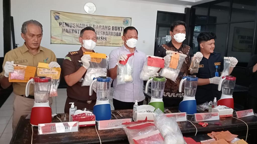 Selamatkan 50 Ribu Jiwa, Ditresnarkoba Polda Kalsel Musnahkan 11.468 Gram Sabu 4.235 Butir Ekstasi dan 71,11 Gram Ganja