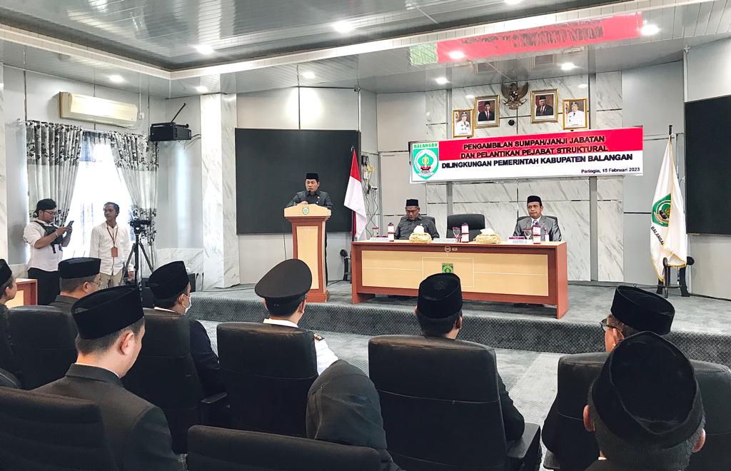 18 Pejabat Struktural Pemkab Balangan Resmi Dilantik