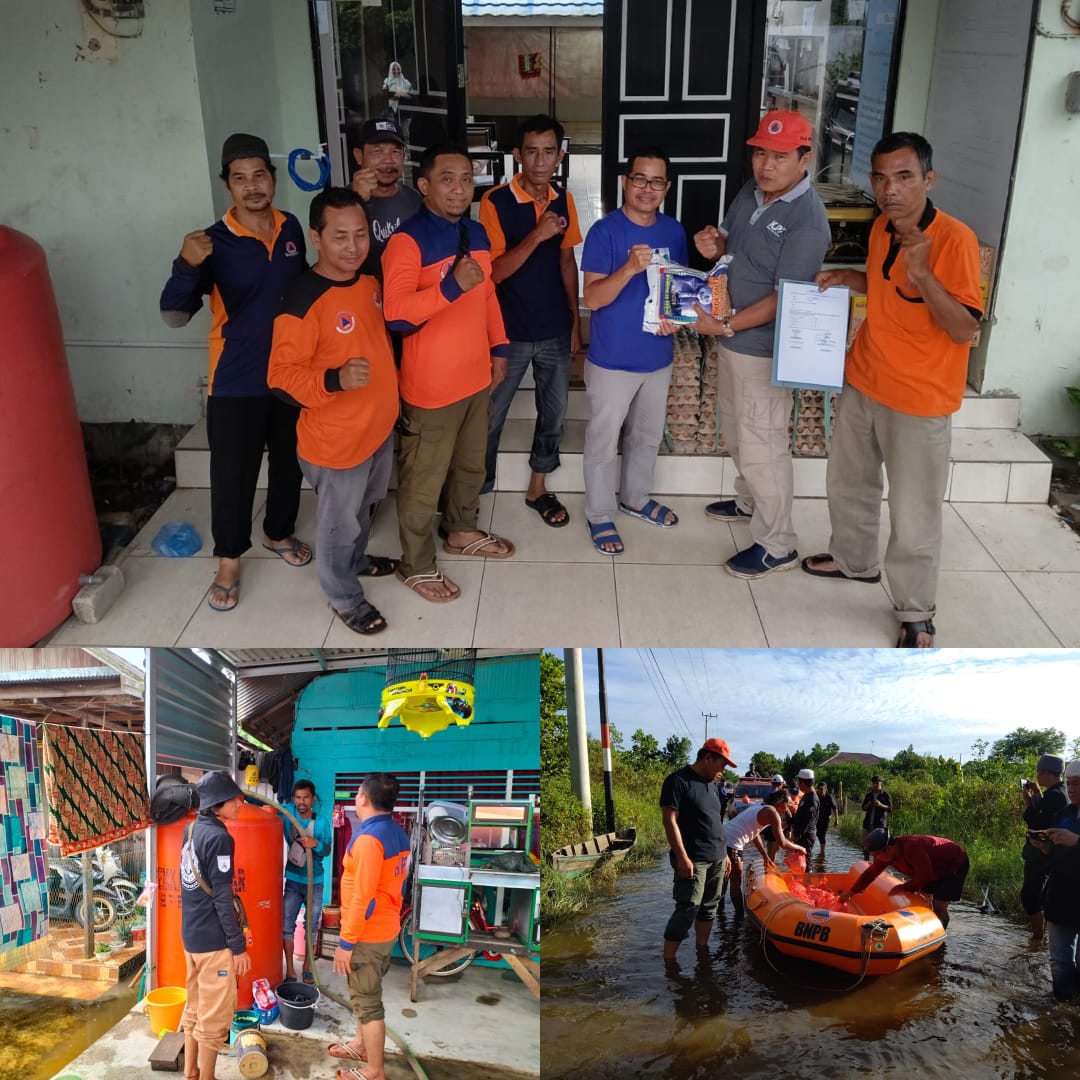Banjir Masih Melanda, FJB Dan BPBD Banjar Salurkan Bantuan Logistik dan Air Bersih