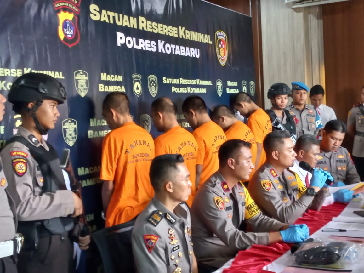 5 Pengedar Narkoba Digulung Polres Kotabaru