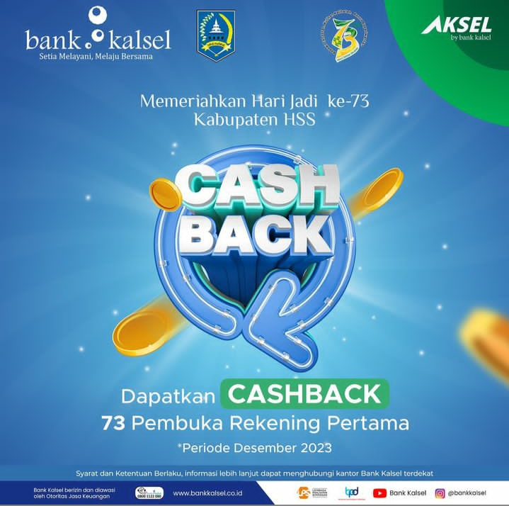 Bank Kalsel Semarakkan Hari Jadi ke 73 HSS Gelar Program Cash Back