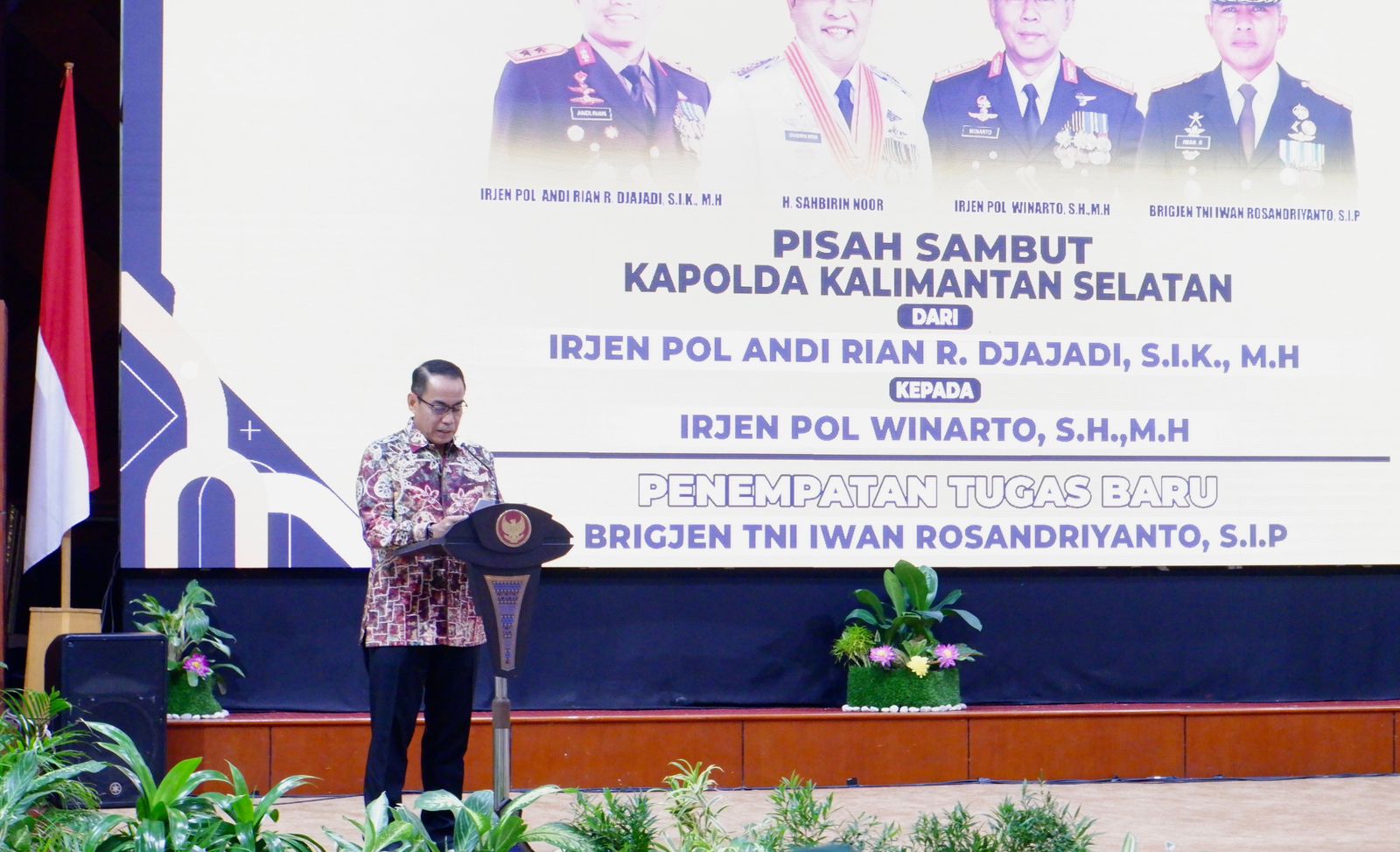 Paman Birin Ajak Jaga Sinergitas saat Pisah Sambut Kapolda Kalsel