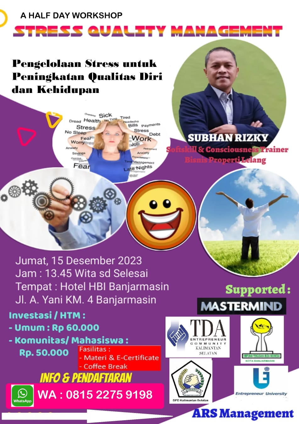 Stress Quality Management, Seminar Kelola Stress Tingkatkan Kualitas Hidup