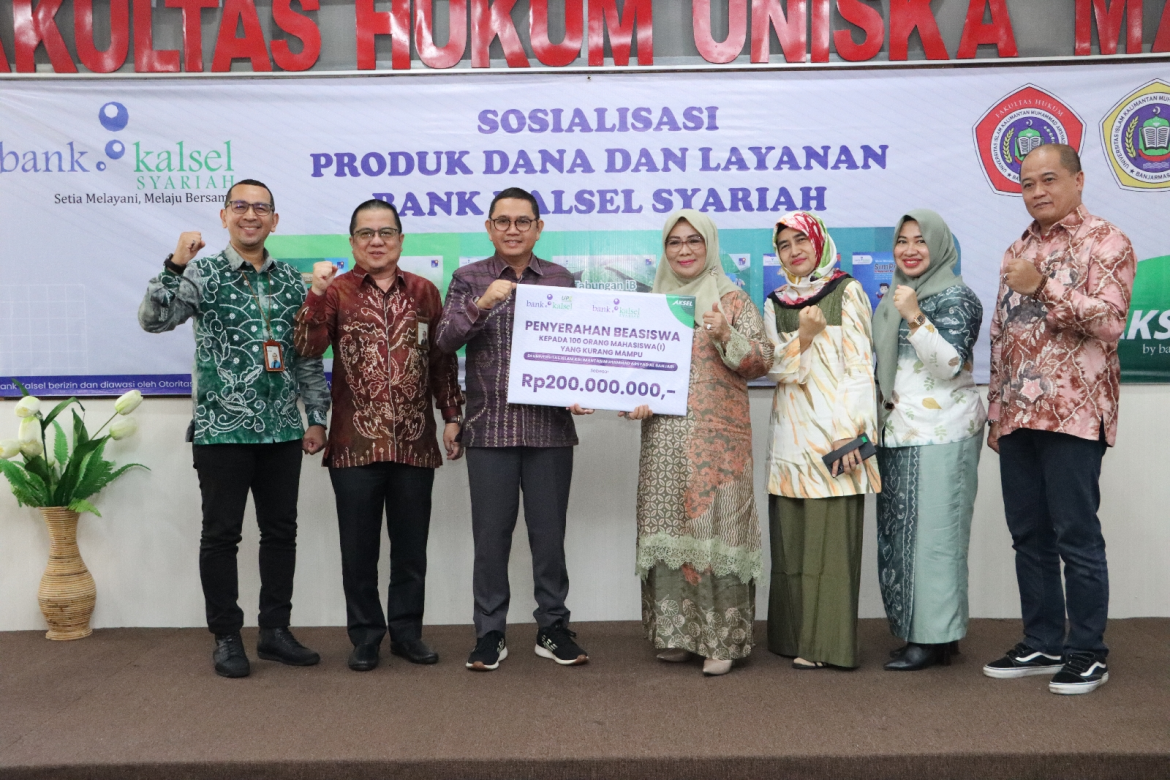 Peduli Pendidikan , UPZ Bank Kalsel Bantu 100 Mahasiswa Uniska Beasiswa Rp200 Juta