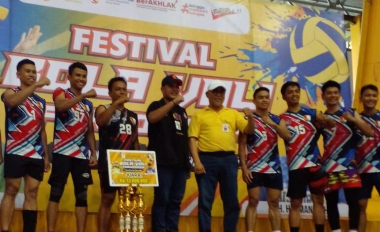 Tim TNI AU Jawara Festival Bola Voli Paman Birin Cup 2023