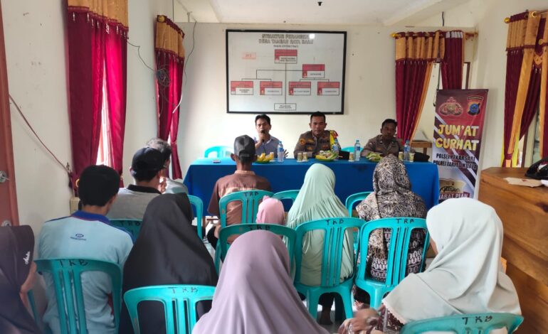 Jumat Curhat Polsek Mekarsari Bagikan Sembako dan serap aspirasi Masyarakat