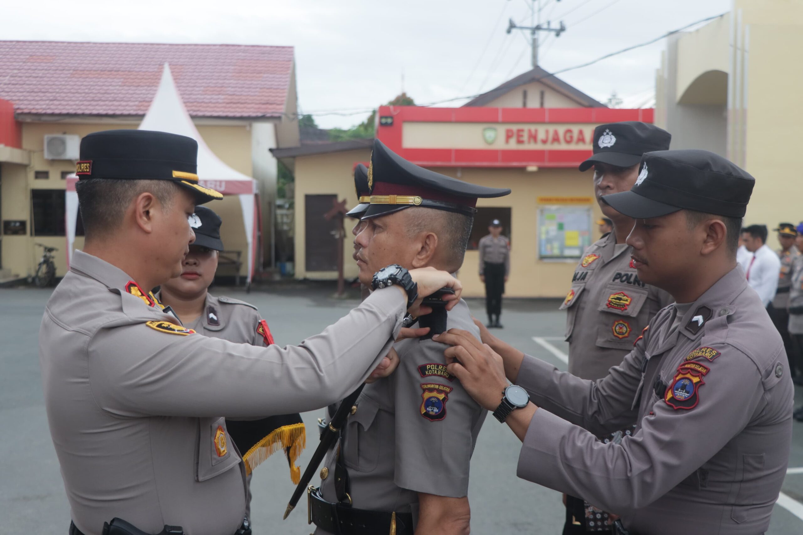 Sertijab Kapolsek Pamukan Utara dan Latihan Fungsi Bintara Remaja