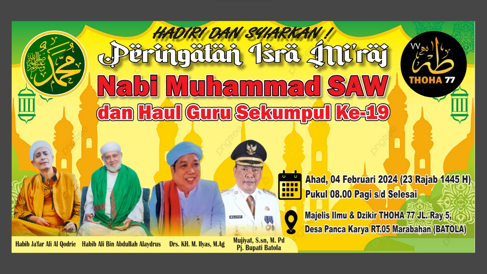 Jelang Hari H, Habib Alfaqir Ja’far Ali bin Abu Bakar Alqadrie Undang Seluruh Masyarakat Untuk Memperingati Isra Mi’raj dan Haul Abah Guru