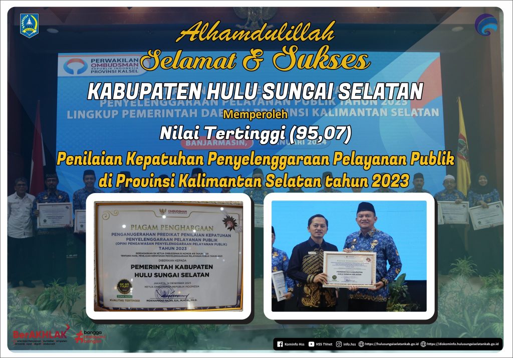 ALHAMDULILLAH SELAMAT DAN SUKSES ATAS PENGHARGAAN YANG DIRAIH