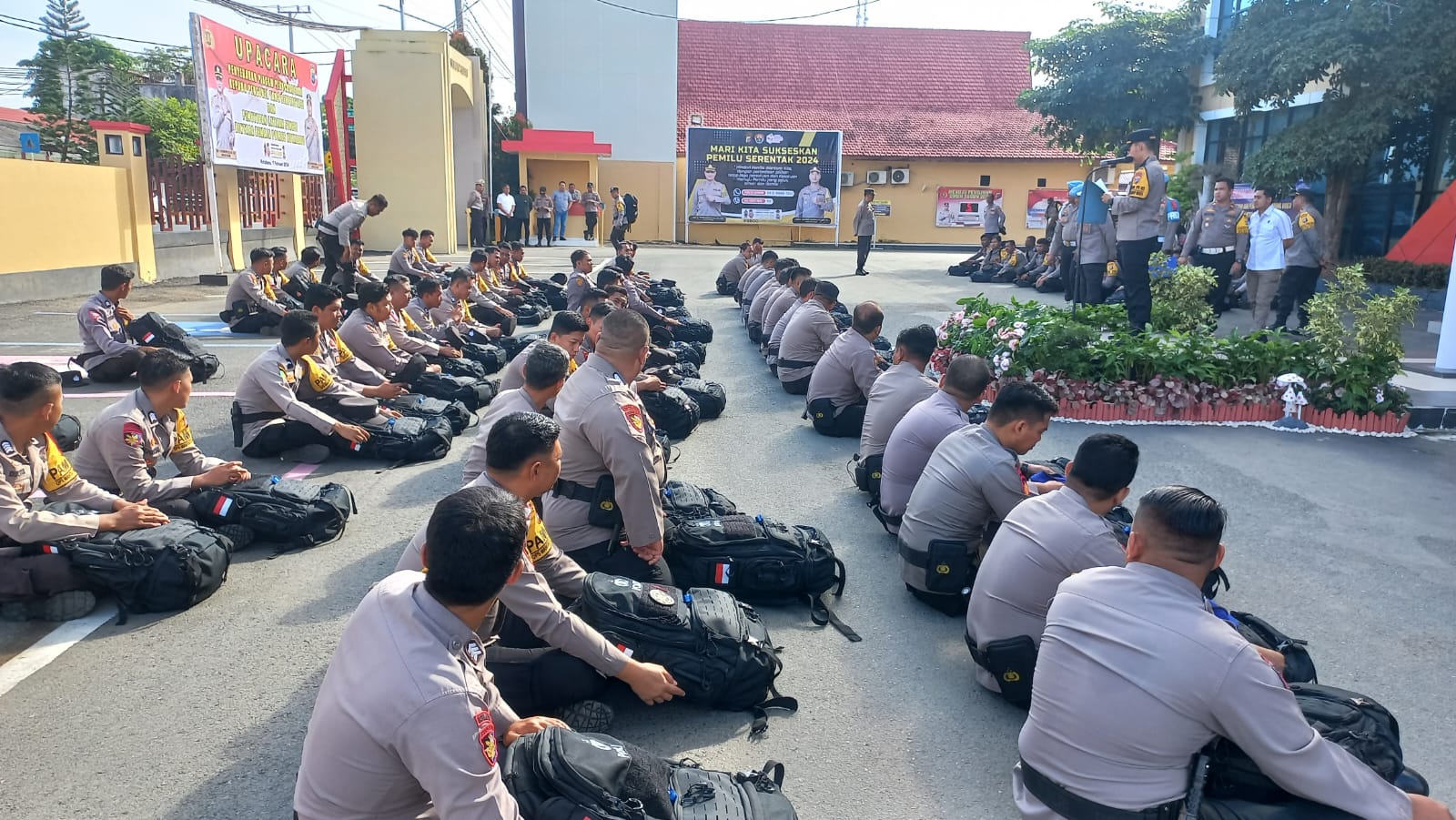 Personel Polres Kotabaru Siap Dikirim Pengamanan TPS Pemilu 2024