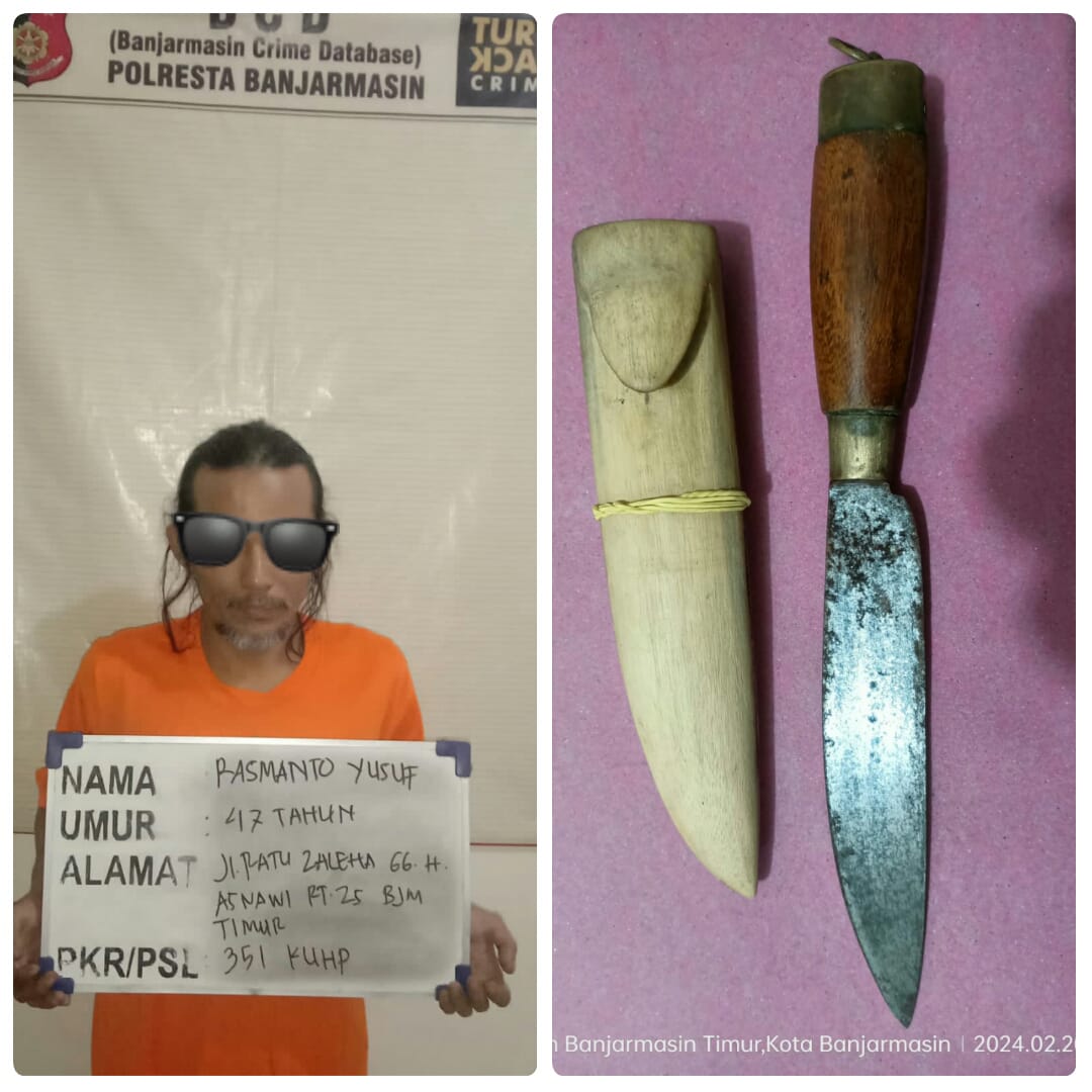 Pemuda Diduga Mabuk Menusuk Dua Orang di Ratu Zaleha Banjarmasin