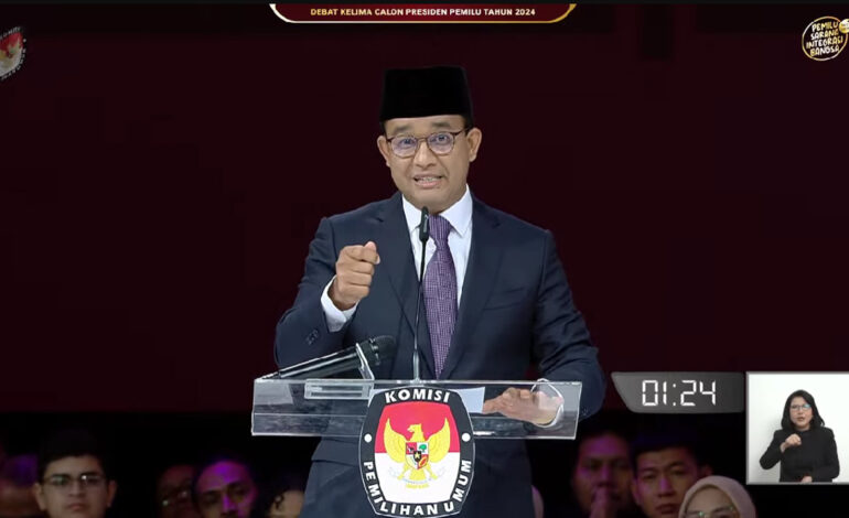 Debat Capres Kelima, Anies Baswedan Singgung Soal Bansos