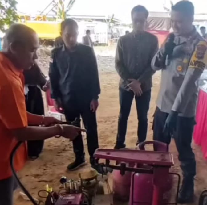 Oplos Gas Melon ke Tabung Gas 5,5 Kg , Pemilik Pangkalan LPG di Tabalong Diamankan