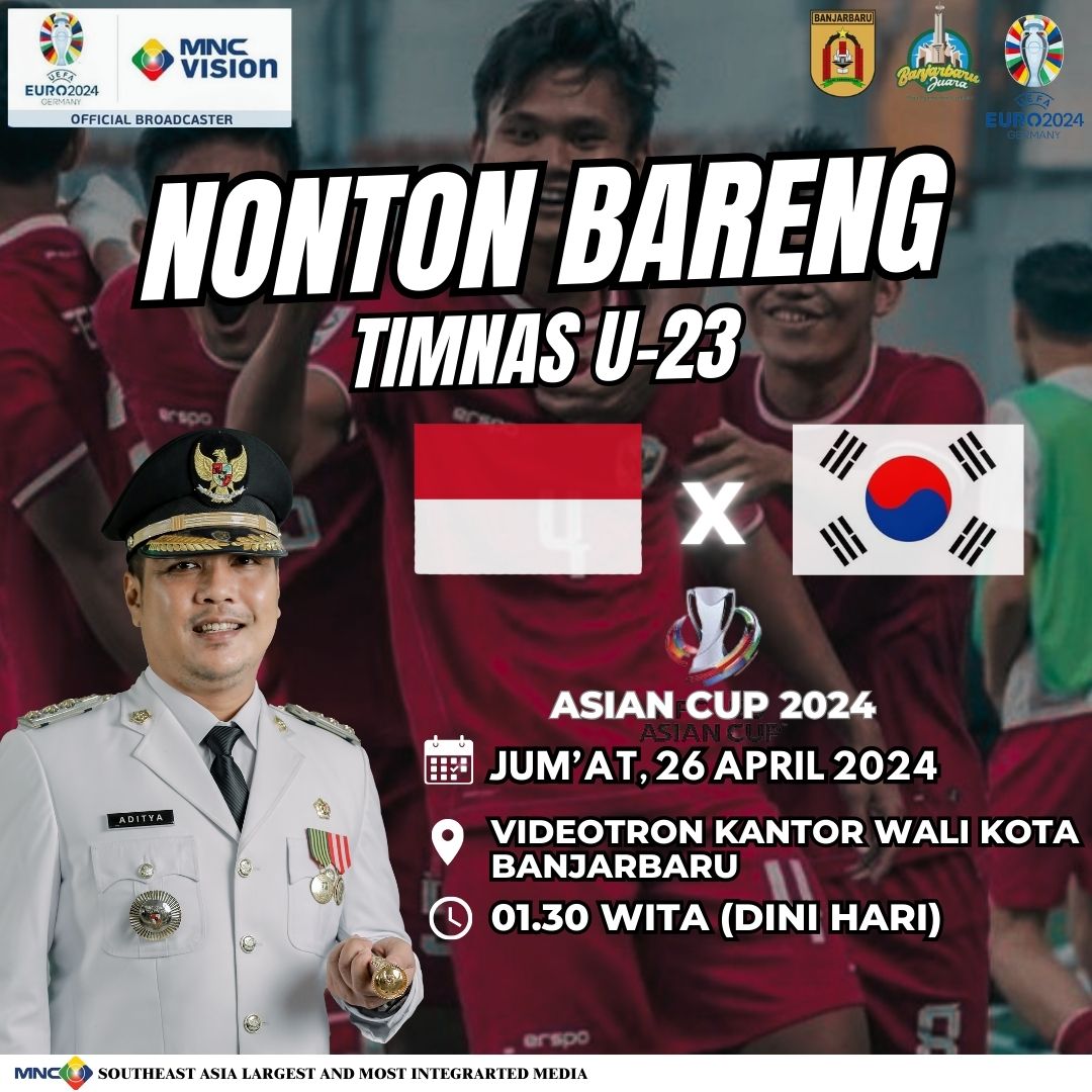 Wali Kota Aditya Fasilitasi Nonbar Timnas Indonesia U-23 di Banjarbaru di lapangan Murjani