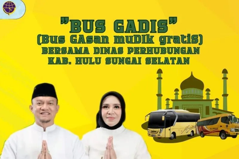 Bus Gadis Melayani Mudik Gratis di Kabupaten HSS