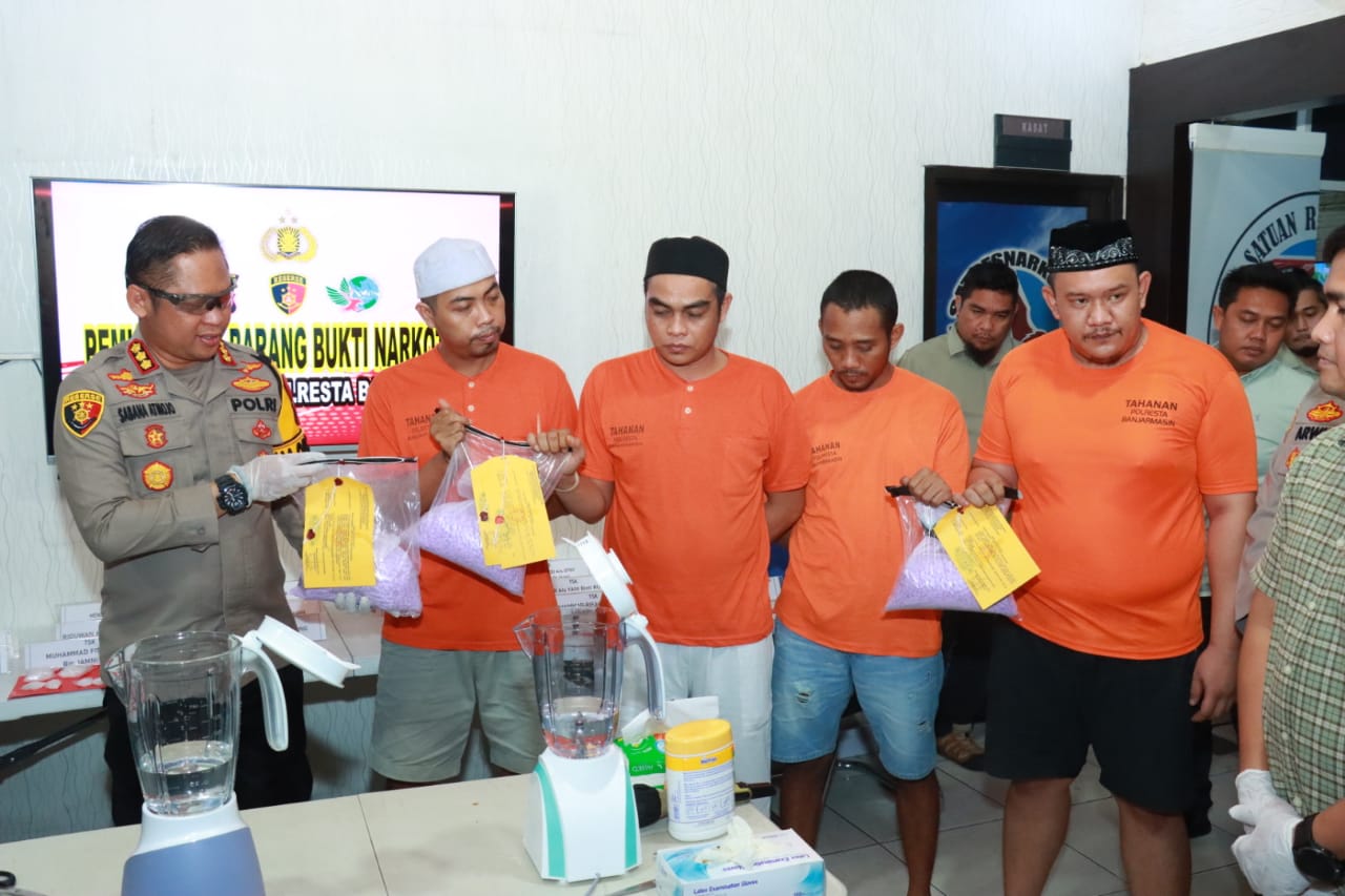 Narkotika Senilai 7,4 Miliar Dimusnahkan Polresta Banjarmasin