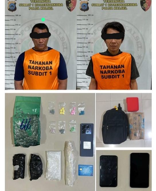 Subdit 1 Ditresnarkoba Polda Kalsel Berhasil Ungkap Peredaran Narkotika Dengan Barang Bukti Sabu 1 Kg dan 34 Butir Ineks