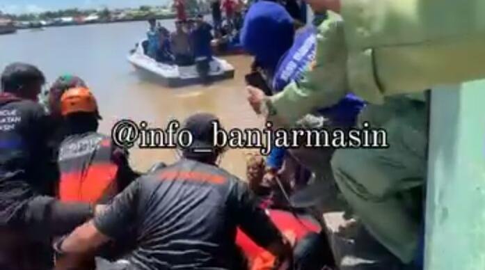 Korban Tenggelam di Sungai Martapura Banjarmasin Ditemukan Dua Jam Kemudian