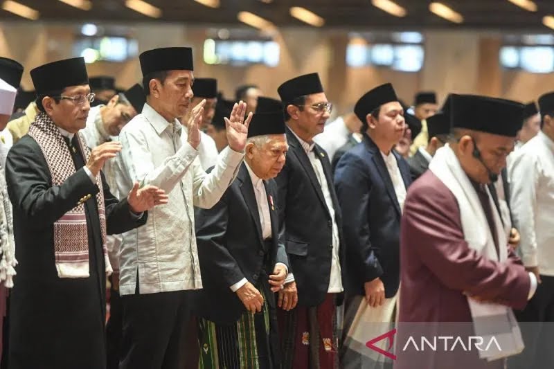 Presiden Jokowi dan Wapres Salat Idul Fitri di Masjid Istiqlal