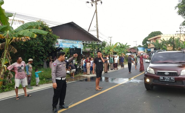 LAKA di Jalan Pemangkih Kecamatan LAU Kabupaten HST (foto Istimewa)