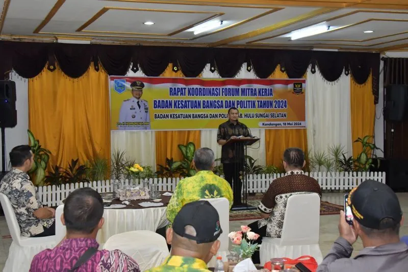 Pj Bupati HSS Hadiri Rakor Forum Mitra Kerja Bakesbangpol