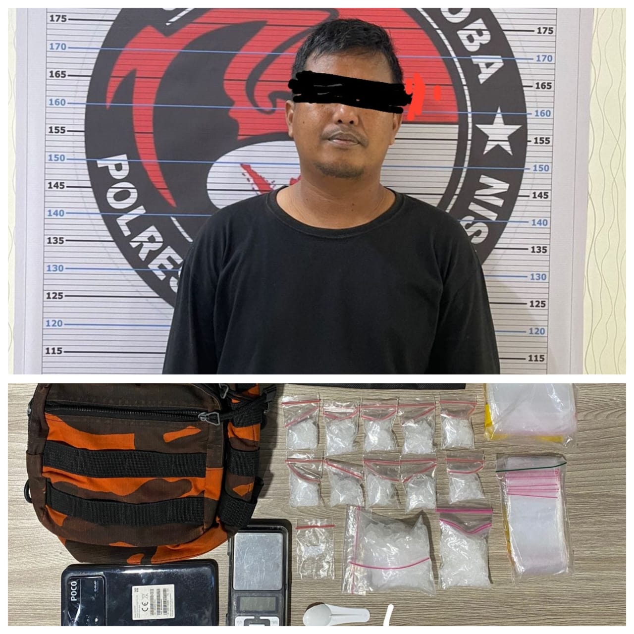 Warga Teluk Kelayan Banjarmasin ini Digrebek di Batola, Polisi Temukan 123,1 Gram