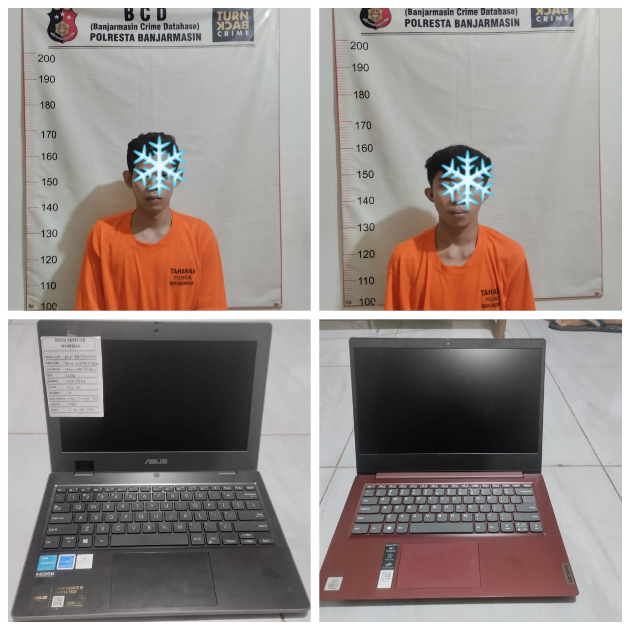 Dua Pencuri Laptop di SMPN 16 Banjarmasin Berhasil Ditangkap Polisi