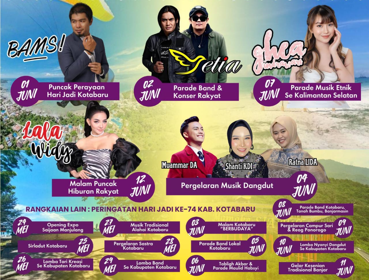 Artis Ibu Kota Meramaikan Hari Jadi Ke-74 Kabupaten Kotabaru