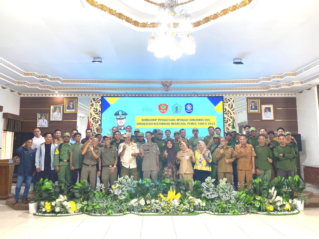 Satlinmas, Apdes, dan Kasi Trantib Ikuti workshop Aplikasi SIM Linmas