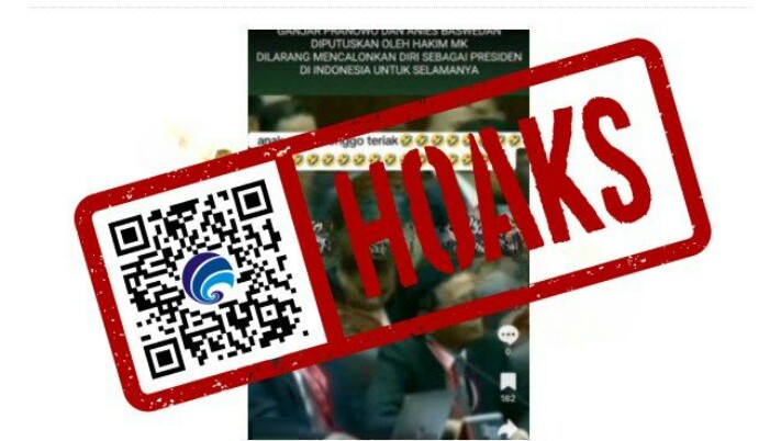[HOAKS] MK Putuskan Anies Baswedan dan Ganjar Pranowo Tidak Boleh Calonkan Diri jadi Presiden