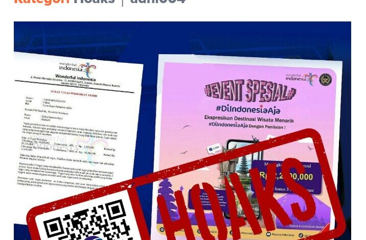 HOAKS] Event Spesial Mengatasnamakan Kemenparekraf RI