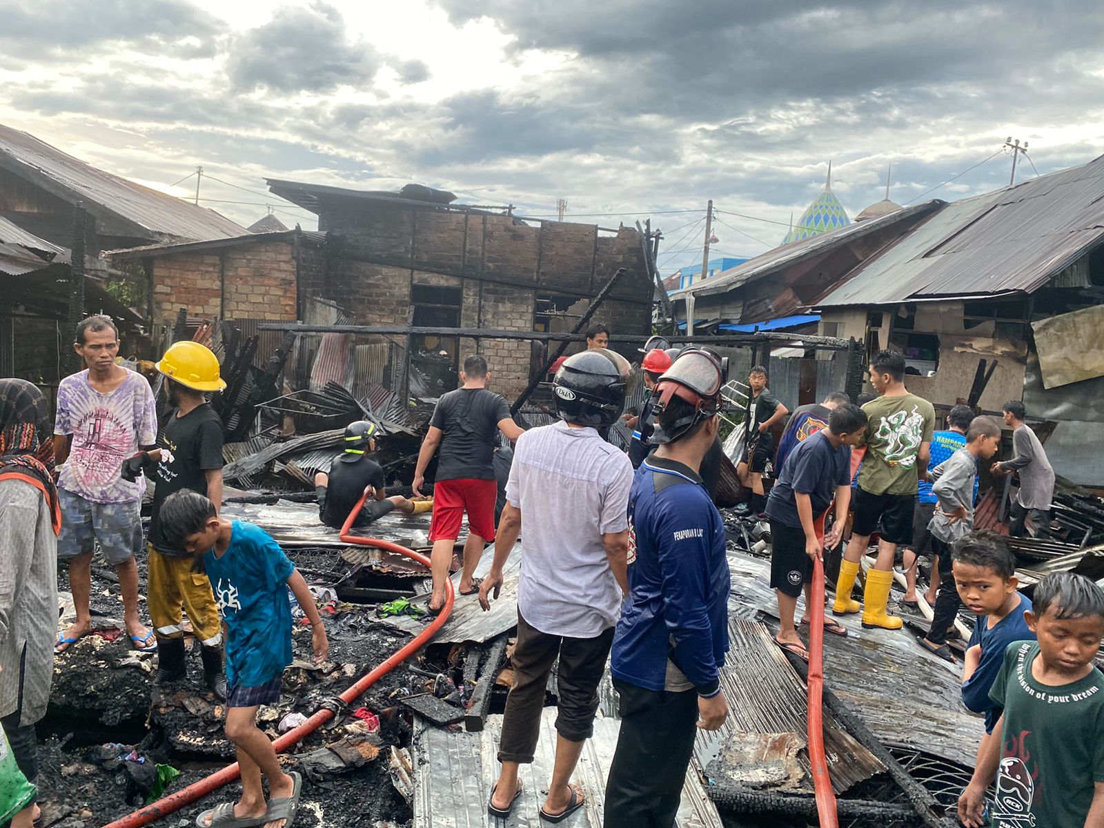 Amukan Jago Merah di Pekapuran Laut Banjarmasin Hanguskan Enam Rumah