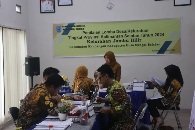 Kelurahan Jambu Hilir HSS Dinilai Tim Lomba Desa Tingkat Kalsel