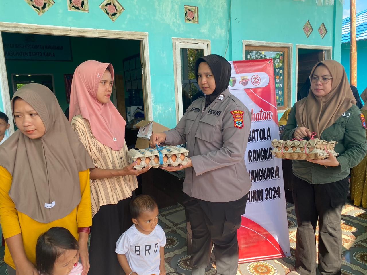 Polres Batola Laksanakan Kegiatan Pencegahan Stunting Di Momen Hari Bhayangkara Ke – 74